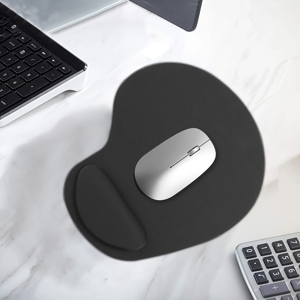 Non-Slip Mouse Pad with Wrist Support, Business Style Mouse Mat, Perfect for Students, Workers, Laptop, Home, Office & Travel, Ergonomic Design, High Grade Gaming Mouse Mat