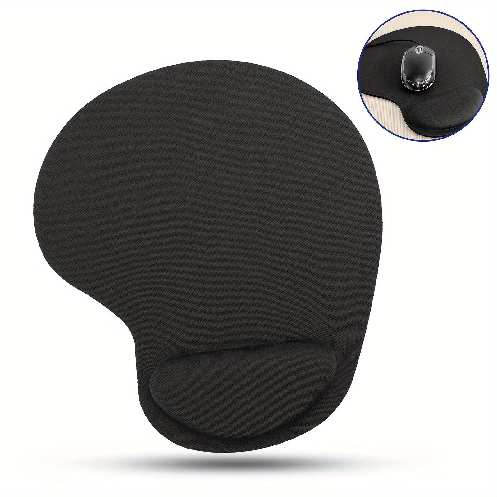 Non-Slip Mouse Pad with Wrist Support, Business Style Mouse Mat, Perfect for Students, Workers, Laptop, Home, Office & Travel, Ergonomic Design, High Grade Gaming Mouse Mat