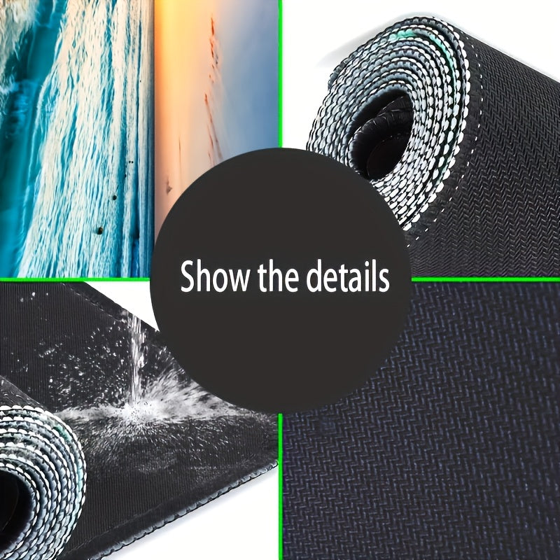 Cute Mouse Pad with Beach Square Edge Lock, Perfect for Desktop Environments with Wireless Mouse. Perfect for Travel, with Non-Slip Rubber Base And Stitched Edges, Great for Computers, Laptops And Office Environments.